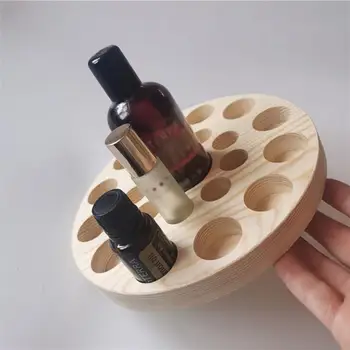 

Essential Oil Bottle Display Holder Wooden Oil Bottle Exquisite Geometry Holder Display Stand Storage Rack For Exhibition Home