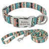 Dog Collar Leash Personalized Custom Nylon Dog Collar Lead Name ID Tags For Small Medium Large Dog Pitbull Bulldog Beagle Collar ► Photo 3/6