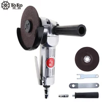 4 Inch Pneumatic Polisher Air Angle Grinder Mini High-speed Sliver/Blue for Machine Polished / Grinding / Cutting Pneumatic Tool 1