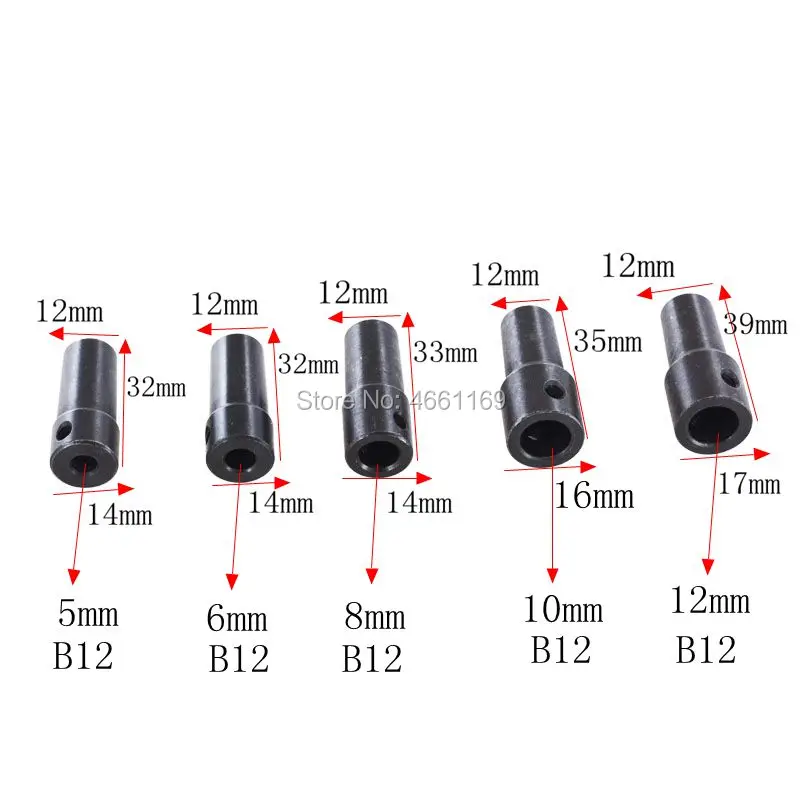 B10 B12 B16 мотор вал мотора вал переходника с 5 мм 6 мм 7 мм 8 мм 10 мм 11 мм 12 мм 14 мм сверлильный патрон Соединительный рукав