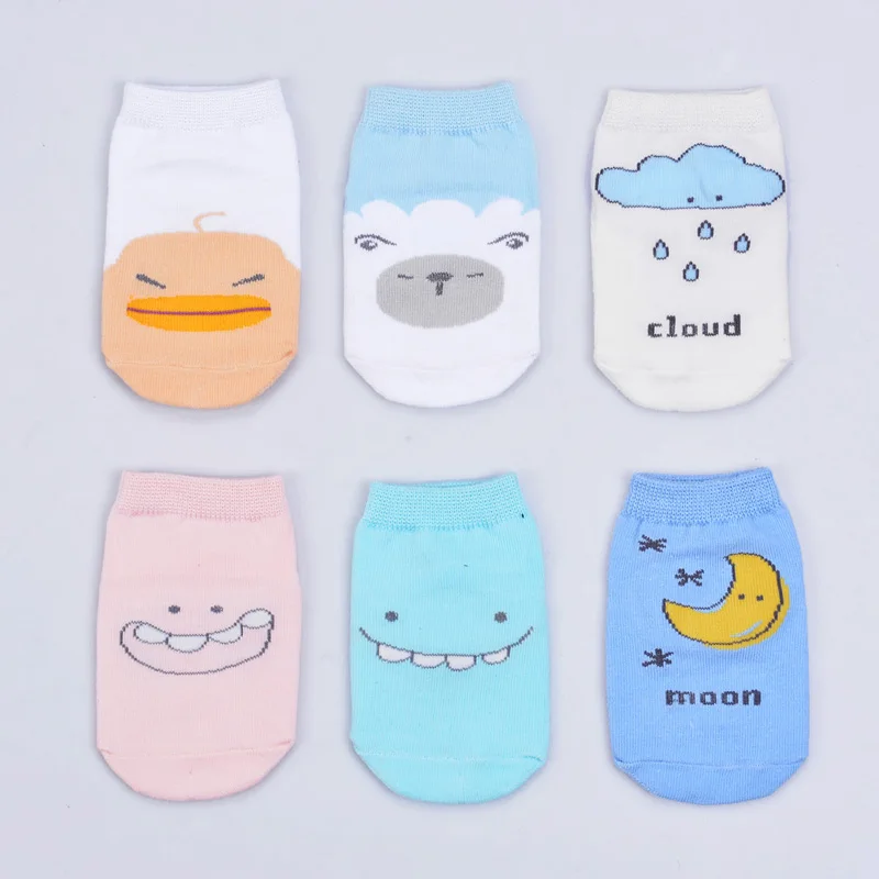 

Cute Baby Cartoon Printed Socks Soft Anti-slip Infant Cotton Floor Socks Newborn Short Feet Warmers Toddler Calcetines for 0-2 Y