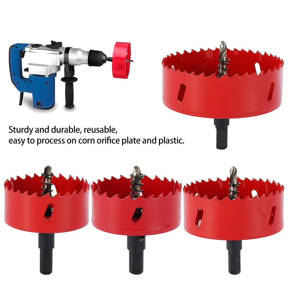

60-100mm HSS Steel Drilling Hole Saw Drill Bit Wood Hole Saws Bit For Woodworking DIY Wood Cutter Drill Bit DIY Tool Accessories