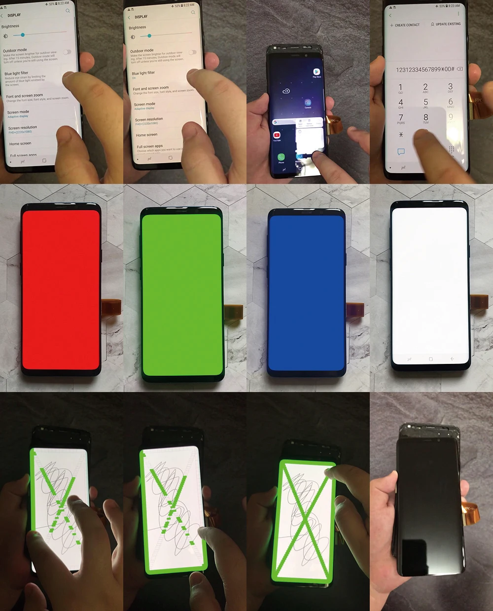 Ｚ  S8 Ŀ ũ G950 G950F  AMOLED LCD ÷ ġ ũ Ÿ  ü , AAA ǰ