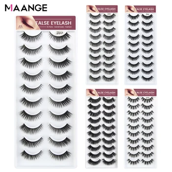 

2019 NEW 5/10 pairs 100% Real Mink Eyelashes 3D Natural Soft False Eyelashes 3d Mink Lashes Eyelash Extension Makeup Kit Cilios