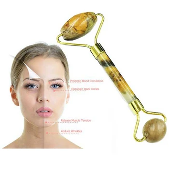 

Facial Jade Roller Massager Eye Face Neck Relaxation Slimming Tool Jade Roller Massager with Gift Box