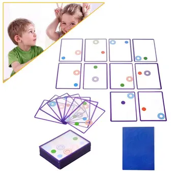 

Portable Logical Thinking Funny For Kids Playing Home With Bag Transparent Education Card Indoor Board Game Toys Set Accessories