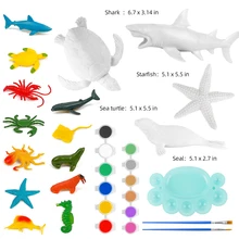 Kit de peinture d'animaux de l'océan, jouets pour enfants, ensemble d'artisanat et d'art, vie marine, fournitures, fête, créativité, cadeau à faire soi même