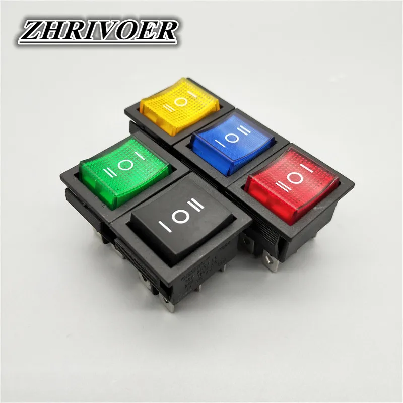 

1Pcs KCD4 Rocker Switch Power Switch ON-OFF-ON 3 Position 6 Electrical equipment With Light Switch 16A 250VAC/ 20A 125VA