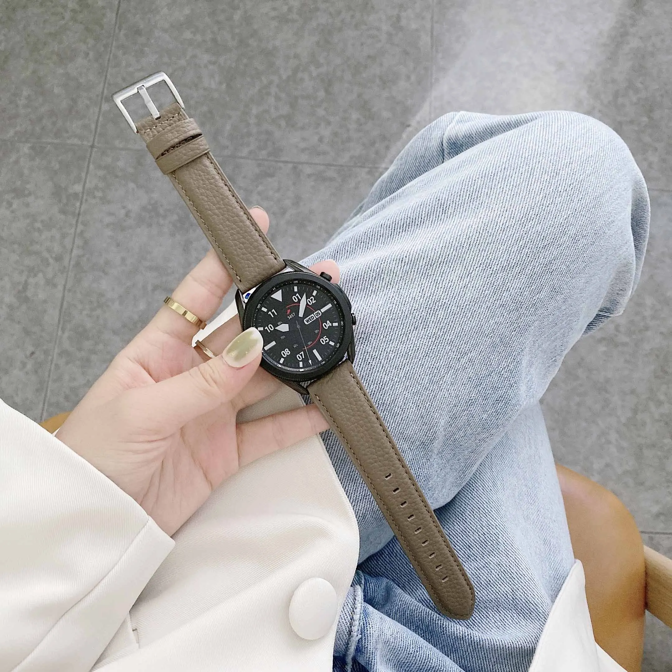 20mm 22mm Genuine Leather Band Strap 