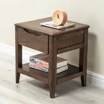 

Pure Solid Wood Bedside Cabinet Oak Solid Wood Storage Cabinet Drawer Cabinet Japanese Style Simple Furniture Locker