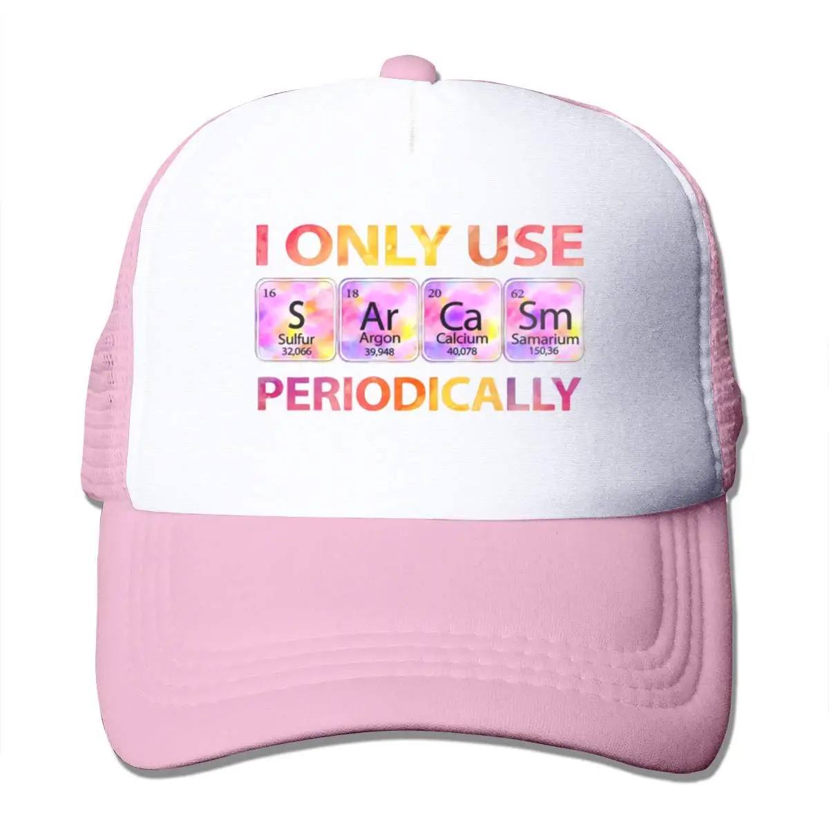 Я использую только сарказм, периодически сетчатая бейсболка, Кепка в Стиле Дальнобойщика розового цвета