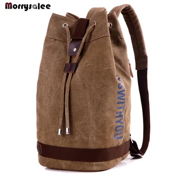 

New Men Canvas Backpack Europe and the United States Men Bag Leisure Travel Shoulder Bag removable detachable liner