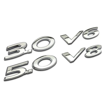

Car Displacement Sticker Exterior Decoration 3.0 5.0 V6 V8 Car Styling Modification Accessories For Jaguar XE XF XJ F-PACE