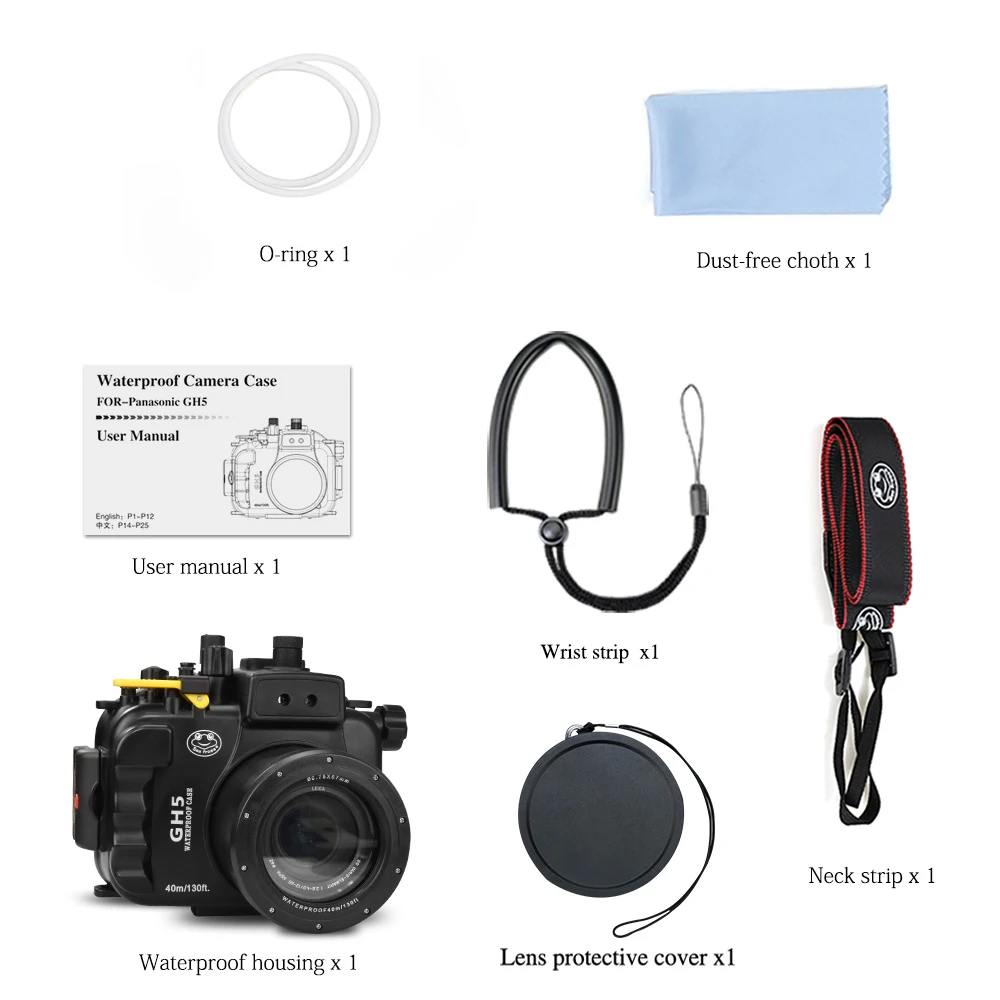 Seafrogs 40 メートル/130 フィート防水水中ハウジングカメラ