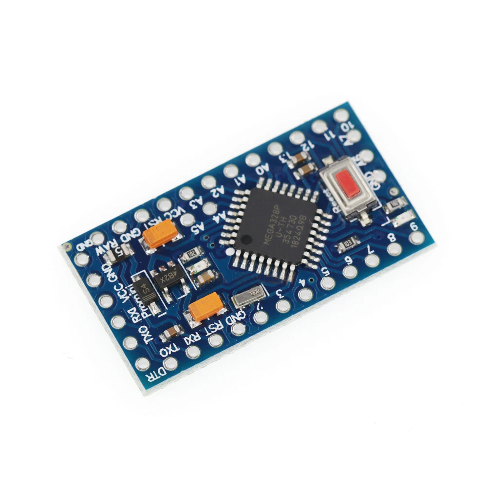 Arduino Pro Mini 5V 16mhz - supports 3.8V-12V DC power.