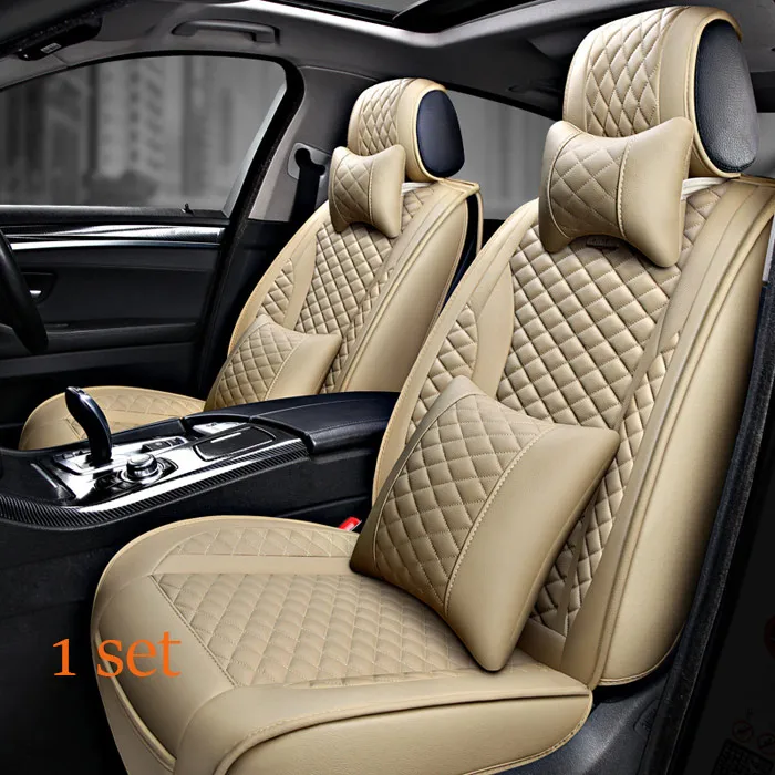 Стиль Авто сиденья для Mazda Axela 2/3/6 CX-4 CX-5 CX-7 CX-9 подходит для большинства Водонепроницаемый универсальные автокресла чехлы на сиденья - Название цвета: Beige 02