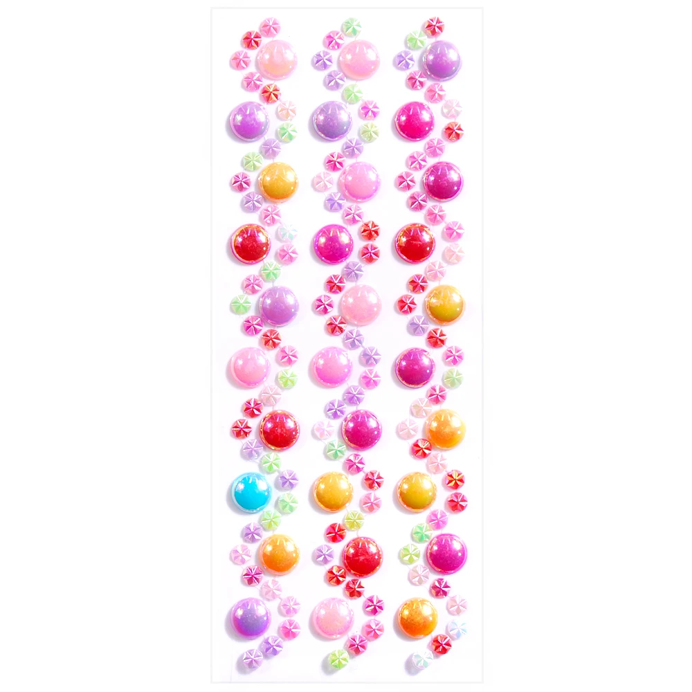 Mixed Color Sticker Self Adhesive Acrylic Crystal Rhinestone 1