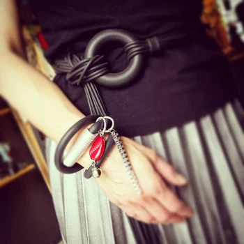 

YD&YDBZ New Long Necklace For Women Designer Statement Necklaces Handmade Rubber Jewelry Two Wears Luxury Gothic Choker Chains