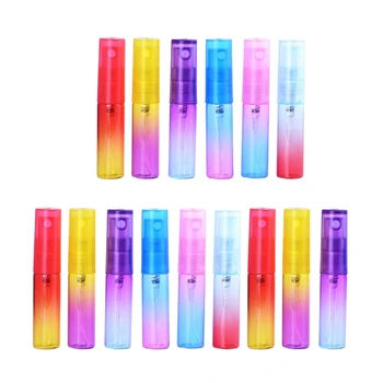 

15Pcs 4Ml Gradient Color Mini Portable Perfume Bottle, Atomizer Empty Cosmetic Containers for Travel