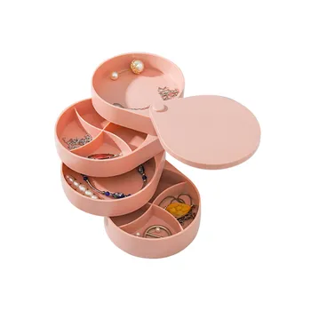 

4-Layer Jewelry Box 360° Rotation Jewelry Organizer Holder Accessory Storage Case for Rings Earrings Necklaces Bracelets