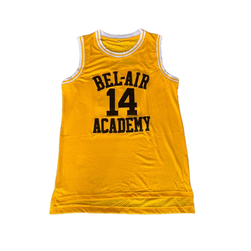 basketball jerseys Bad Boy BEL-AIR ACADEMY 14 SMITH jersey Embroidery sewing sportswear Hip-hop culture movie cosplay shirt basketball jerseys