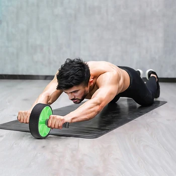 

Gym Wear Resistant Arm Waist Abdominal Roller TPE Body Building Fitness Equipment Sports Mute Fat Burning Exercise Wheel