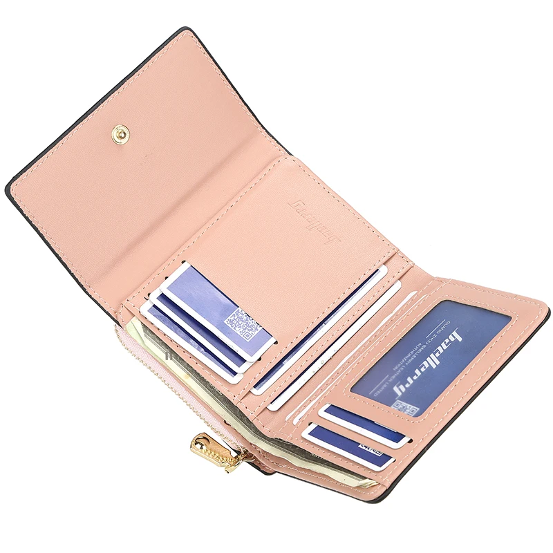 Портмоне baellerry женский модный короткий твердый кошелек из искусственной кожи Zipper Hasp Porta ручная сумка визитница Note отсек кошелек сумка