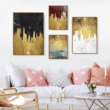 

Modern Abstract Gold Canvas Art Paintings For Living Room Bedroom Posters And Prints Wall Poster Decorative Pictures Home Decor