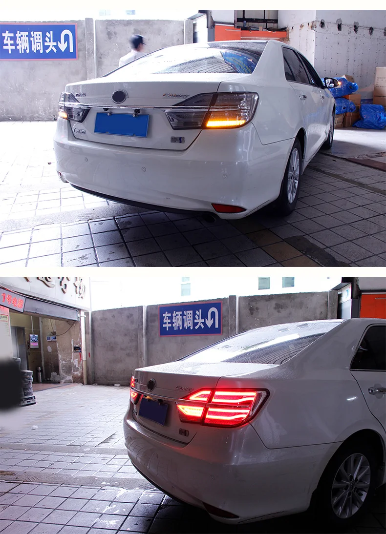 Автомобильный Стайлинг, задний светильник, аксессуары для Toyota Camry, светодиодный задний светильник s-17 V55 Camry, задний светильник, задний фонарь, DRL+ тормоз+ Парк+ сигнал