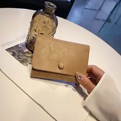 Лето 2019, яркий простой и модный кошелек с пуговицами, милый короткий кошелек для девочек