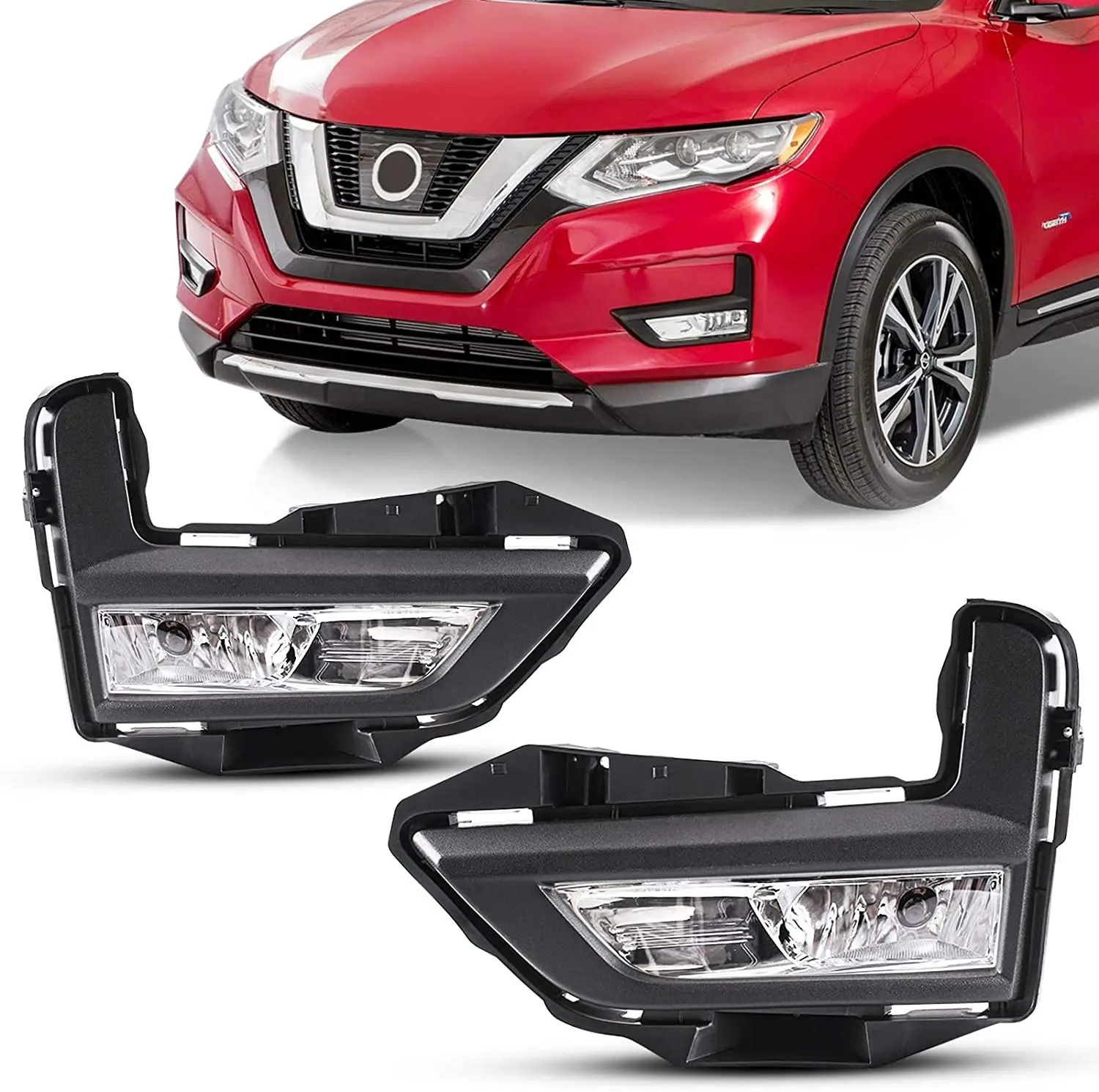 

Для NISSAN ROGUE/X-TRAIL 2017 2018 2019 2020 Противотуманные фары в сборе Прямая замена правая и левая сторона с переключателем лампы с проволочной панелью