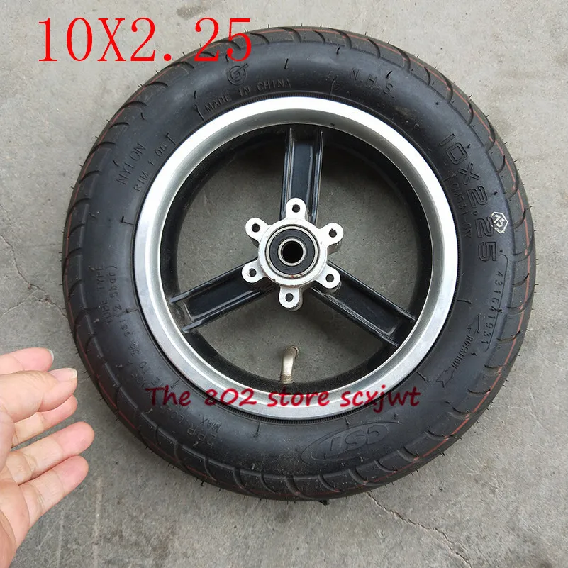 Высокое качество 10 дюймов колеса tyre10X2.25 шины со ступица из алюминиевого сплава рама 10*2,25 колеса для электрического скутера мини-велосипеда