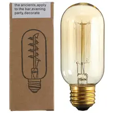 110 в E27 60 Вт винтажная антикварная лампа накаливания Эдисона прозрачная стеклянная лампа освещение подходит для люстры