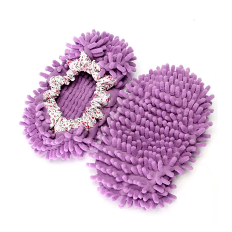 2Pcs/Set Microfiber Mop Floor Cleaning Lazy Fuzzy Slippers House Home Flooring Tools Shoes Bathroom Kitchen Cleaner Mop Cloth - Цвет: C