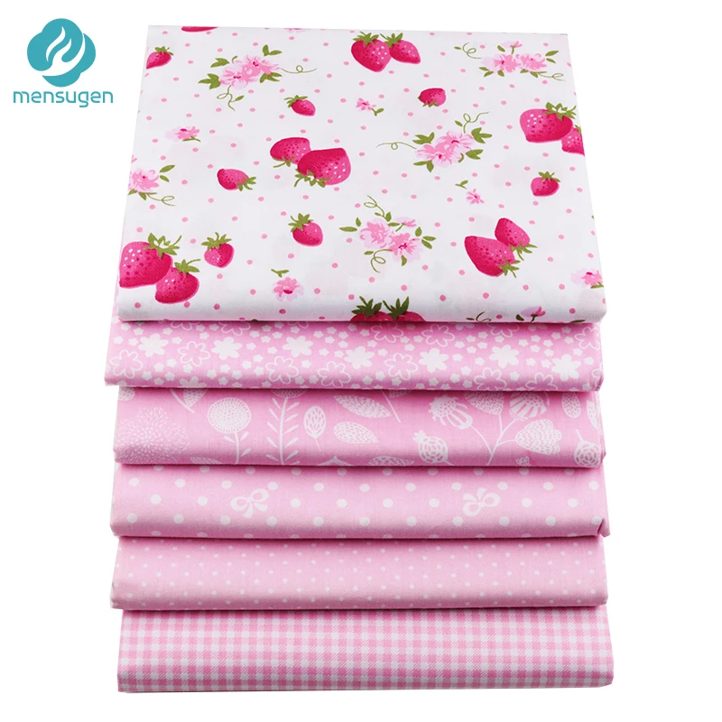 6pcs 20cmx25cm 20 см x 25 см и 25 см x 25 см хлопчатобумажная ткань с принтом для шитья стеганые ткани для лоскутного рукоделия ручной работы - Цвет: 6pcs 20cmx25cm