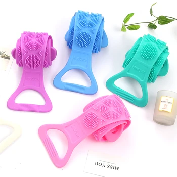 

Back Exfoliating Body Massage Shower Pads Silicone Bath Scrubber Towels Rubbing for Bathroom Accessories Cleaning Tool