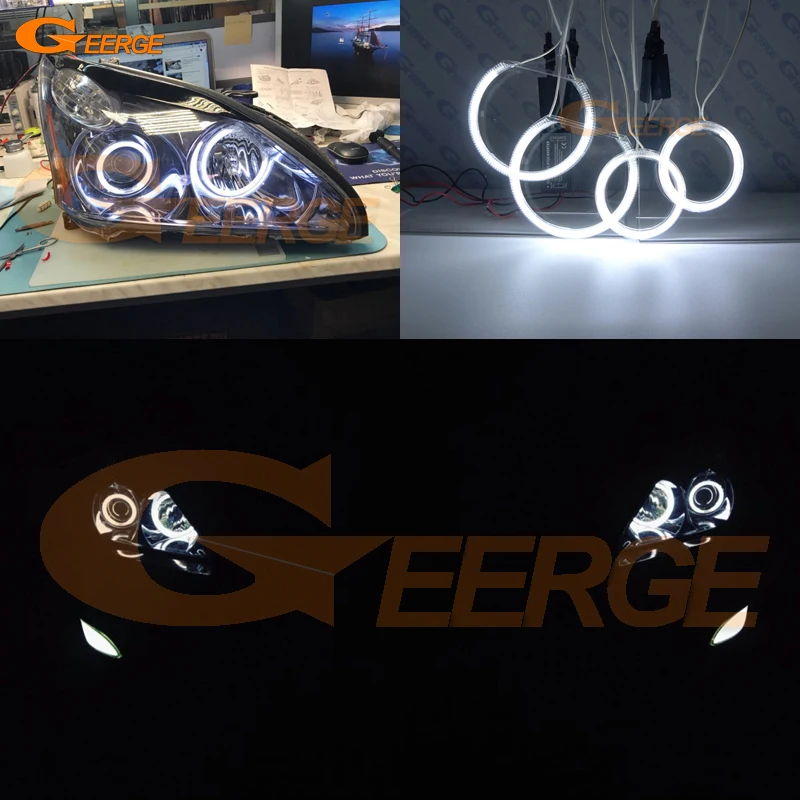 

For LEXUS RX300 RX350 400h 2004-2008 Excellent angel eyes Ultrabright illumination CCFL Angel Eyes kit Halo Ring