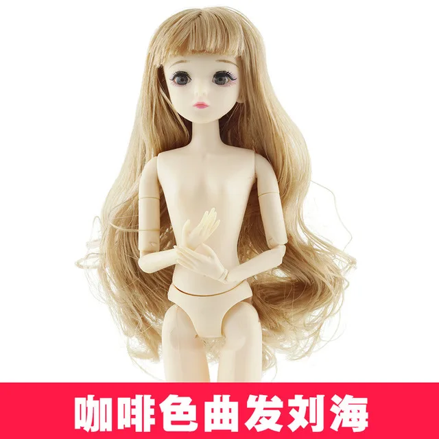 Прямая поставка, модная BJD кукла, длинный парик, волосы, 3D глаза, 20 шаровых шарниров, BJD, пластиковые куклы, 30 см, кукла для девочек, игрушки для женщин, телесного цвета - Цвет: O