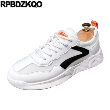 

luxury men casual footwear trainers designer breathable skate sneakers shoes round toe comfort flats white 2019 walking lace up