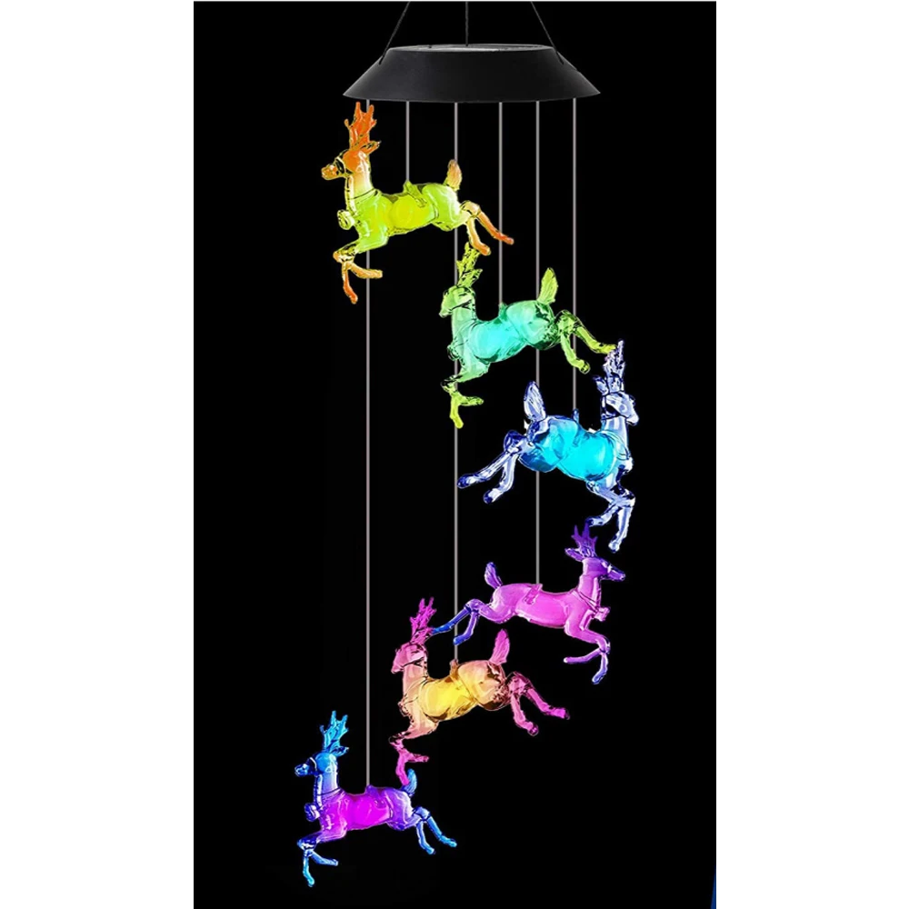 outdoor solar spot lights Solar Light Outdoor Power Supply Led Wind Chime Waterproof Butterfly Hummingbird Night Light Garden Courtyard Decoration solar fence lights Solar Lamps