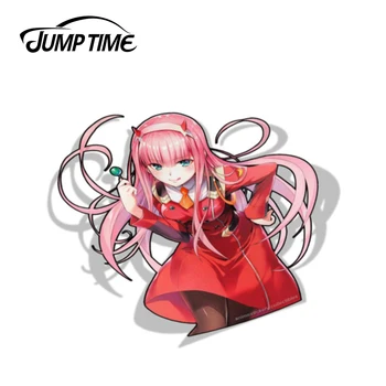 

Jump Time 13cm x 12.5cm Darling in the Franxx Zero Two Anime Car Stickers Waifu Decals Car Styling Motorcycle Car Accessories