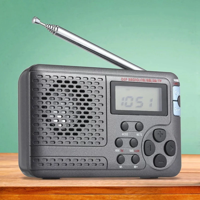Портативное радио Am/Fm/Sw карманное с ЖК дисплеем Sn многодиапазонный цифровой