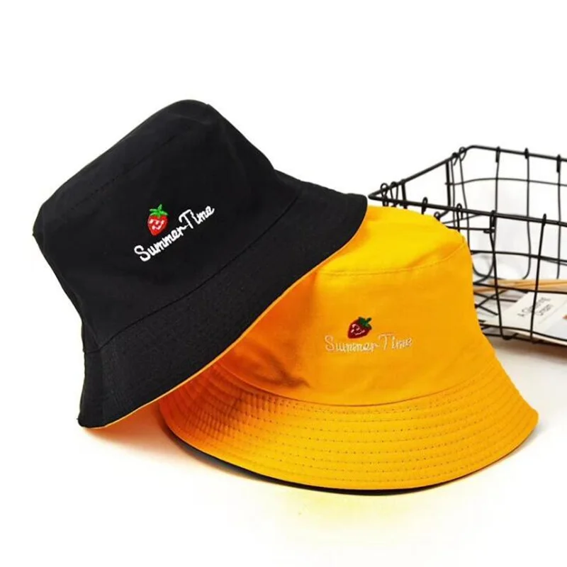 Bucket Hat Beach Sun Hat Foldable Cotton Fisherman Outdoor Cap Lovely Smiley Face Bomber Hats for Women Men Boy Girl