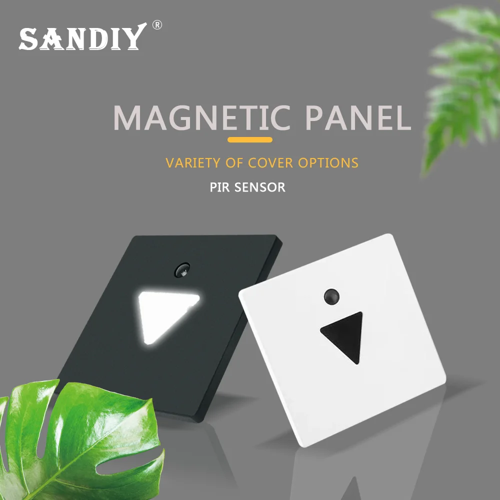 Recessed led 단계 빛 자기 벽 램프 복도 베란다 통로 벽 코너 램프 교체 패널에 대 한 3 w 센서 계단 램프