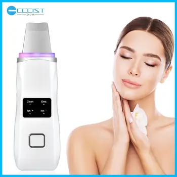 

CCCIST Ultrasonic Ion Deep Cleaning Skin Scrubber Rechargeable Peeling Shovel Facial Pore Cleaner Blackhead Remover Skin Care