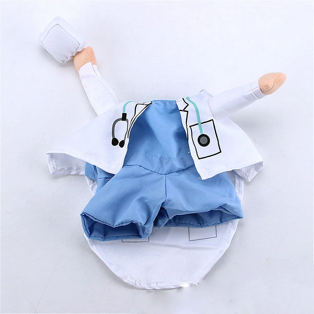 Funny Pet Costume Dog Cat Costume Clothes Dress Apparel Doctor Policeman Cowboy Nurse Halloween Cosplay For Puppy Cats Clothes