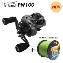 Fishband PW100(GH100 Pro) baitcasing катушка Наживка для ловли карпа литая Рыболовная катушка для форели джиггинг Pesca бас Рыболовная Снасть