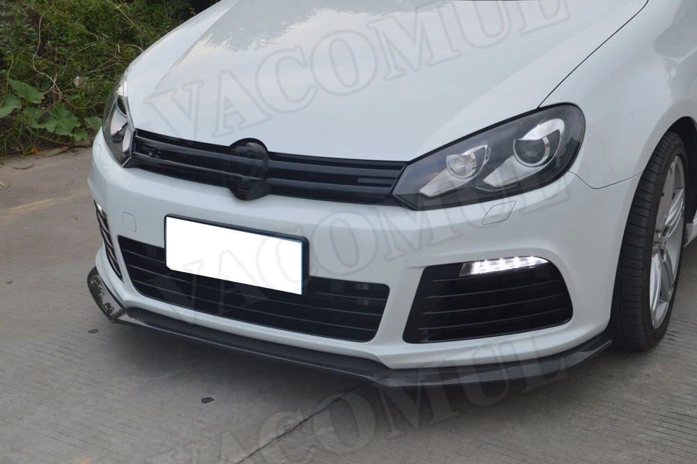 Углеродное волокно/FRP передний спойлер для Volkswagen VW Golf 6 VII MK6 R20 2010-2013 E Стиль головной бампер Защита подбородка
