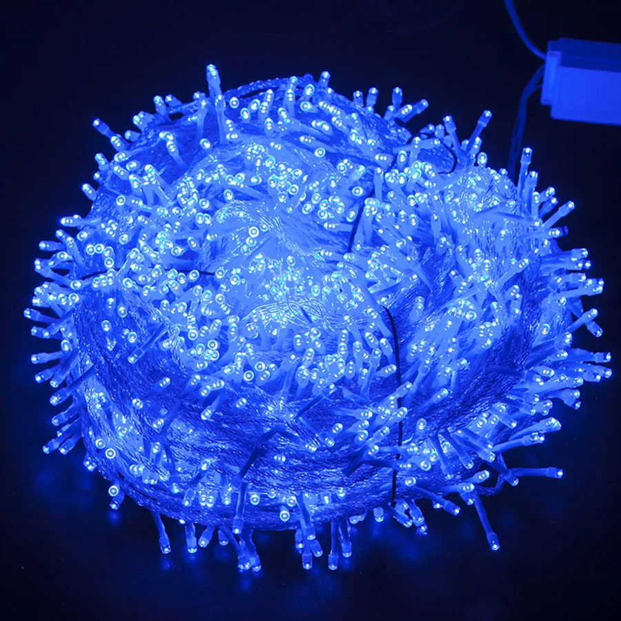10M 50M 100M 500M Natale Led String Light Outdoor Twinking Fairy Lights Garden Tree Patio Party Decorazione Di Cerimonia Nuziale Ghirlanda