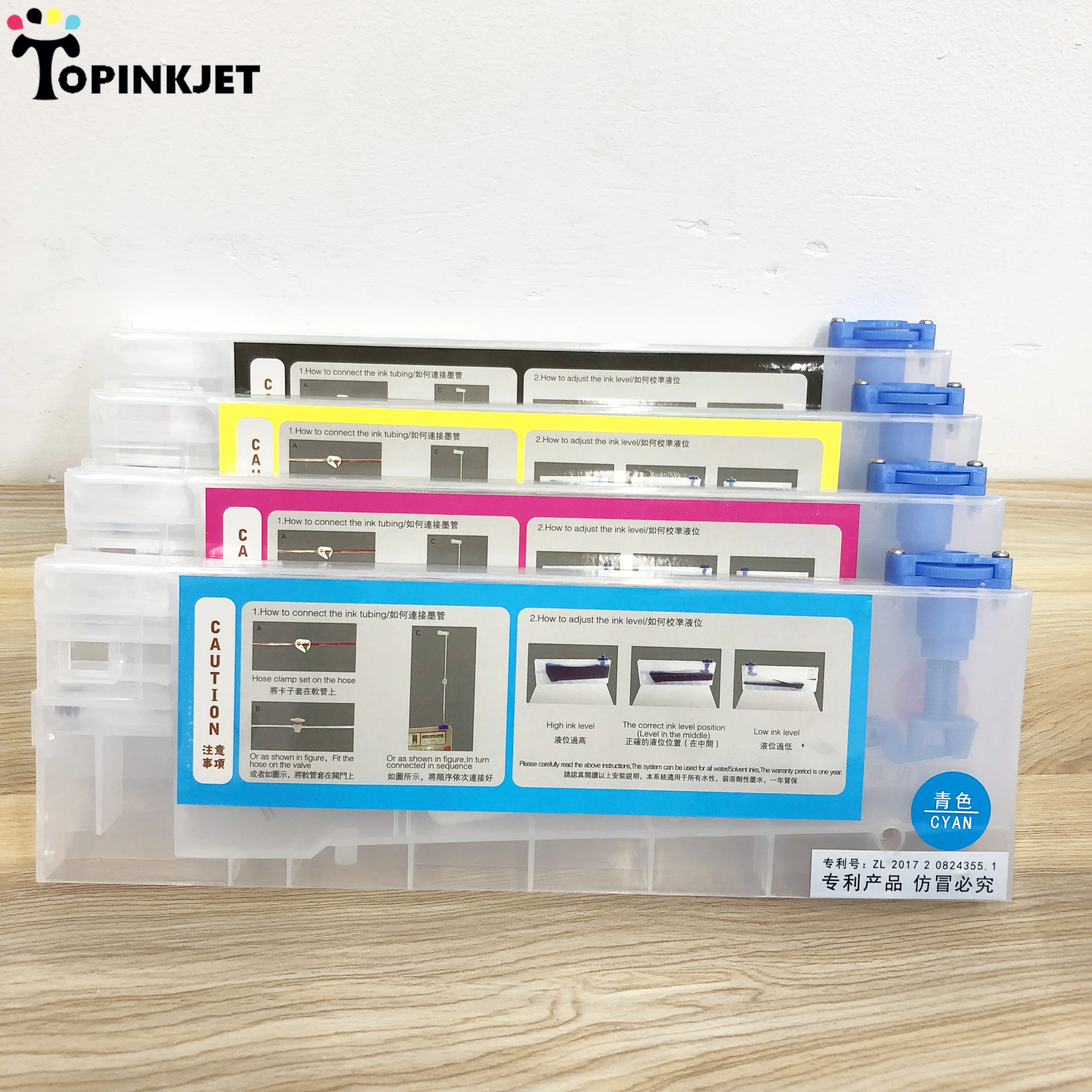 4 Ink Tank With 4 Ink Cartridge CISS System Continuous Supply System For Mutoh Roland Mimaki Series Printer Bulk